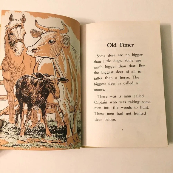 Vintage 1959 Big Bigger Biggest  Dolch First Reading Book Giraffes - Picture 10 of 16